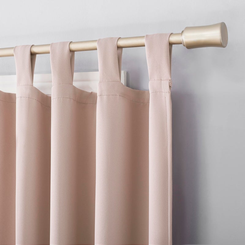 Sun Zero Easton Energy Saving Blackout Tab Top Curtain Panel, 40" x 84", Blush Pink - Image 2